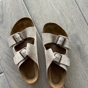 Birkenstocks Suede Sandals - Tan